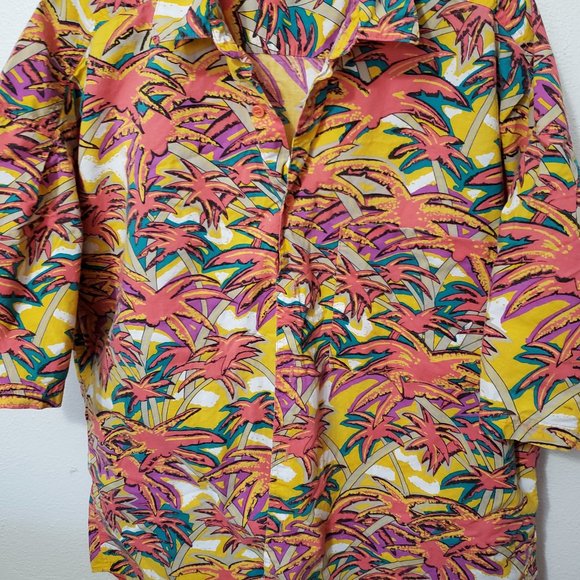 Vintage 90s Generra Collection Men's Hawaiian Shirt Size Large - Picture 2 of 8